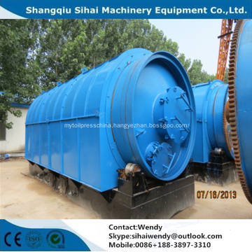 High oil yield waste tyre recycling machine